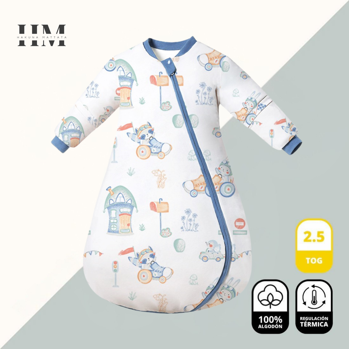 Saquito de Dormir Sueño Seguro /Nueva Colección /  Tipo Redondeado / TOG 2.5 /