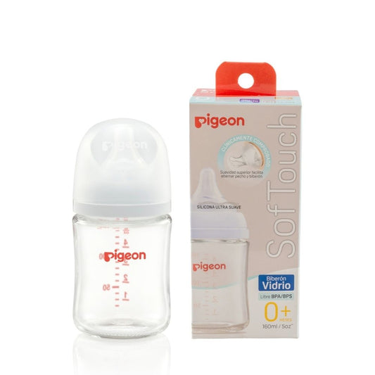 Biberón Softouch Pigeon Vidrio 160ml 0+